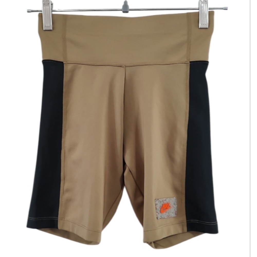 Nike Black and Tan Bike Shorts